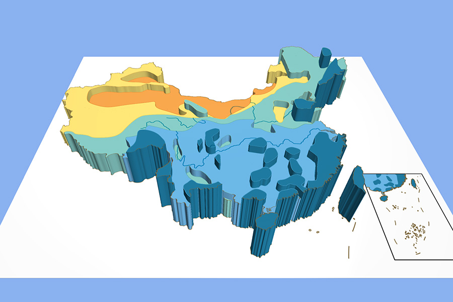 Distribution of water resources in China