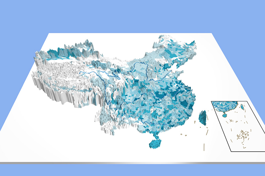 Distribution of flooding in China