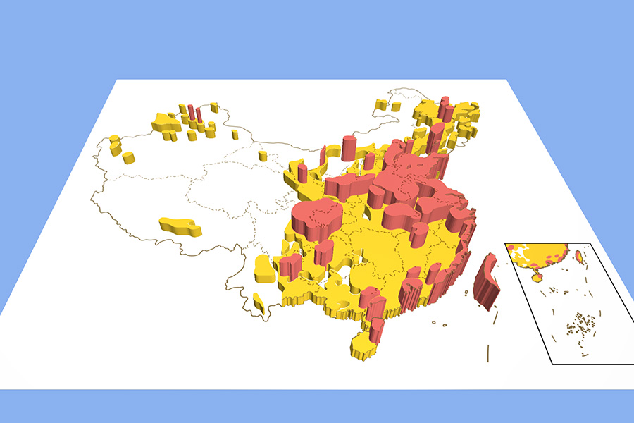 Population distribution in China