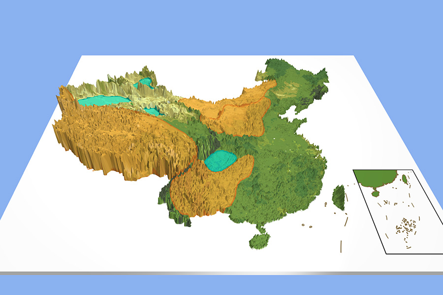 Plateaux and basins of China