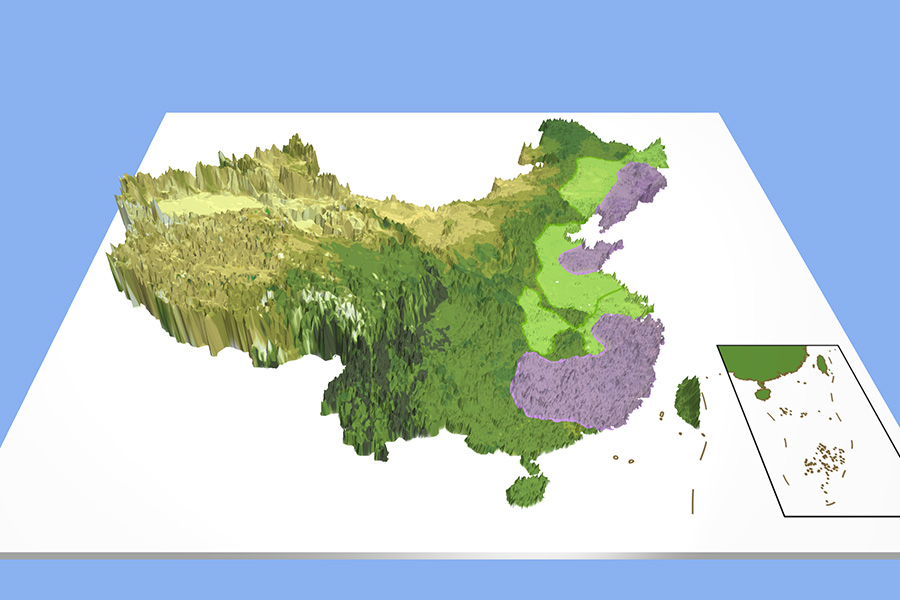 Plains and hills of China