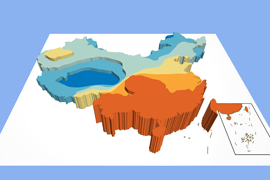 Average length of growing season in China