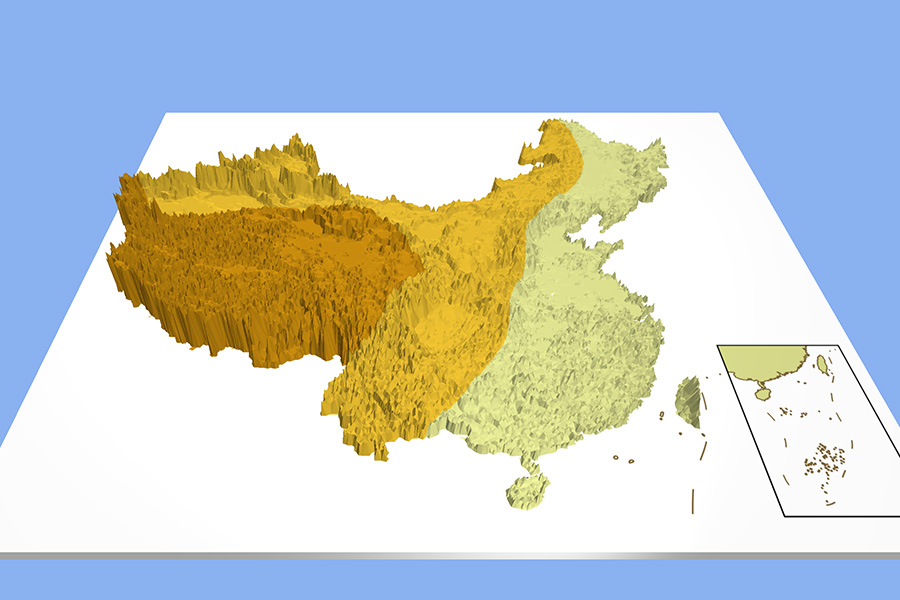 Relief and farming landscapes in China
