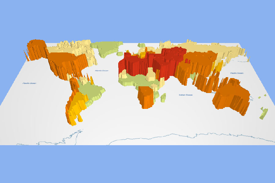 Projected risk of water shortage, 2040